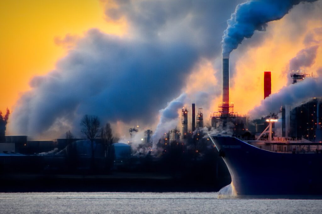 대기오염의 원인, 공장 연기